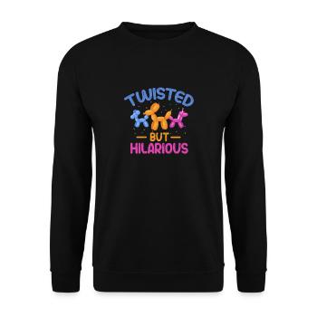 Balloon Animal Party Balloon Artist - Unisex Sweatshirt - black - Front - Alina (178cm) & Michal (187cm)