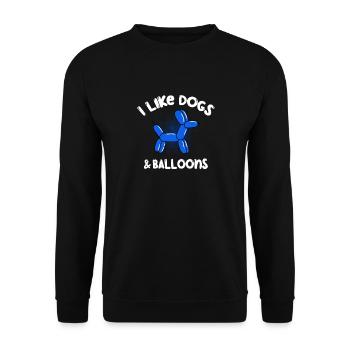 Balloon Animal Party Balloon Artist - Unisex Sweatshirt - black - Front - Alina (178cm) & Michal (187cm)