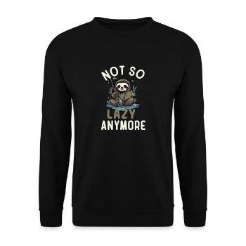Sloth Lover | Angel Lover - Unisex Sweatshirt - black - Front - Alina (178cm) & Michal (187cm)