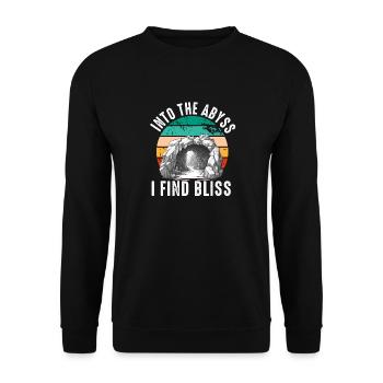 Caving Spelunking For Cave Men Women Funny - Unisex Sweatshirt - black - Front - Alina (178cm) & Michal (187cm)