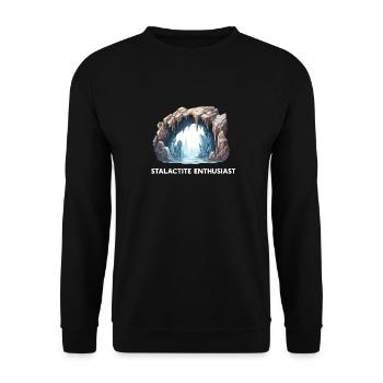 Caving Spelunking For Cave Men Women Funny - Unisex Sweatshirt - black - Front - Alina (178cm) & Michal (187cm)