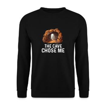 Caving Spelunking For Cave Men Women Funny - Unisex Sweatshirt - black - Front - Alina (178cm) & Michal (187cm)
