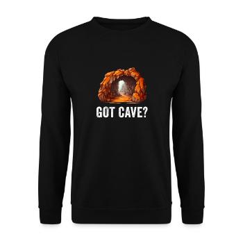 Caving Spelunking For Cave Men Women Funny - Unisex Sweatshirt - black - Front - Alina (178cm) & Michal (187cm)
