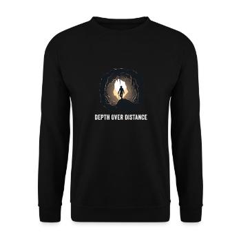 Caving Spelunking For Cave Men Women Funny - Unisex Sweatshirt - black - Front - Alina (178cm) & Michal (187cm)
