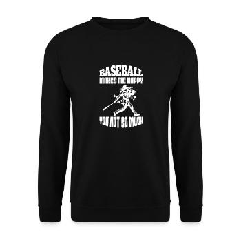 joueur de baseball, joueur de baseball, joueur de baseball de l’équipe de baseball, joueur de baseball - Sweat-shirt Unisexe - noir - Devant - Alina (178cm) & Michal (187cm)