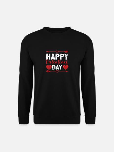 Happy Valentine's Day par morsomme matchende par - Genser unisex - svart