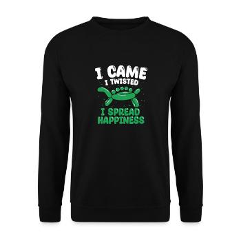 Balloon Animal Party Balloon Artist - Unisex Sweatshirt - black - Front - Alina (178cm) & Michal (187cm)