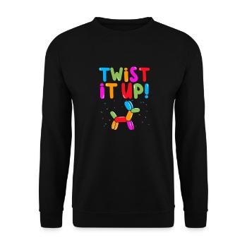 Balloon Animal Party Balloon Artist - Unisex Sweatshirt - black - Front - Alina (178cm) & Michal (187cm)