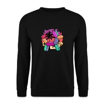 Balloon Animal Party Balloon Artist - Unisex Sweatshirt - black - Front - Alina (178cm) & Michal (187cm)