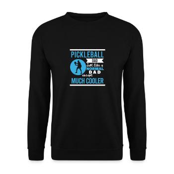 Pickle Ball Paddleball Joueur Père Paddle Papa - Sweat-shirt Unisexe - noir - Devant - Alina (178cm) & Michal (187cm)