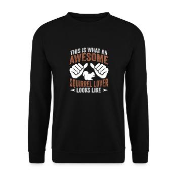 Forest Animal This Is An Awesome Squirrel Lover Lo - Unisex Sweatshirt - black - Front - Alina (178cm) & Michal (187cm)