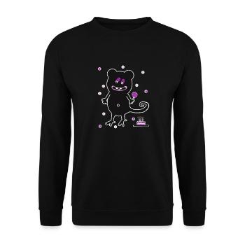 Monster Kids Lollipop Candy Fantasy Snacking - Unisex Sweatshirt - black - Front - Alina (178cm) & Michal (187cm)