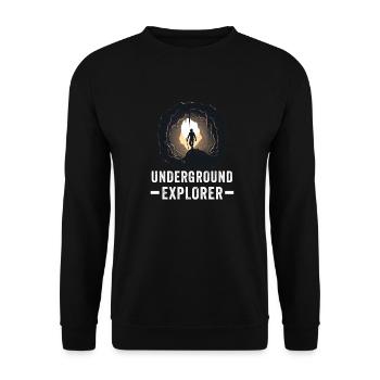 Caving Spelunking For Cave Men Women Funny - Unisex Sweatshirt - black - Front - Alina (178cm) & Michal (187cm)