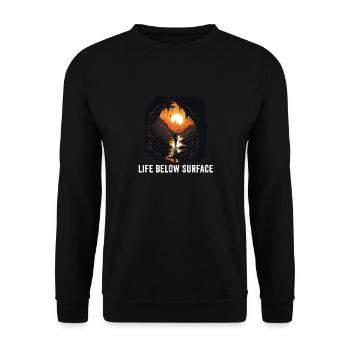 Caving Spelunking For Cave Men Women Funny - Unisex Sweatshirt - black - Front - Alina (178cm) & Michal (187cm)