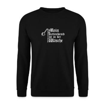 Buhurt Ritter Kettenhemd Shirt Mittelalter Krieger - Unisex Pullover - Schwarz - Vorne - Alina (178cm) & Michal (187cm)