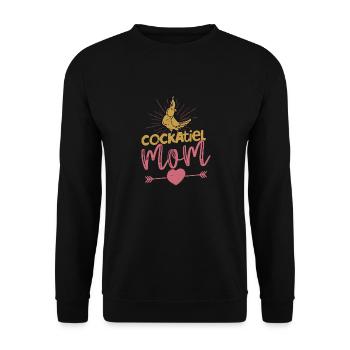 Cockatiel Mom Parrot Owner Bird Avian - Unisex Sweatshirt - black - Front - Alina (178cm) & Michal (187cm)