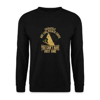 Cockatiels Are Like Potato Chips Parrot Owner Bird - Unisex Sweatshirt - black - Front - Alina (178cm) & Michal (187cm)