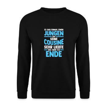 Cousin Cousinen Cousine - Unisex Pullover - Schwarz - Vorne - Alina (178cm) & Michal (187cm)