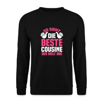 Cousinen Cousine - Unisex Pullover - Schwarz - Vorne - Alina (178cm) & Michal (187cm)