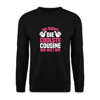 Cousinen Cousine - Unisex Pullover - Schwarz - Vorne - Alina (178cm) & Michal (187cm)