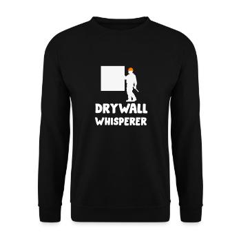 Drywall Installer Drywaller Drywall Finisher - Unisex Sweatshirt - black - Front - Alina (178cm) & Michal (187cm)