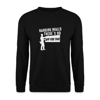 Drywall Installer Drywaller Drywall Finisher - Unisex Sweatshirt - black - Front - Alina (178cm) & Michal (187cm)