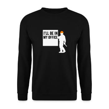 Drywall Installer Drywaller Drywall Finisher - Unisex Sweatshirt - black - Front - Alina (178cm) & Michal (187cm)