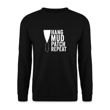 Drywall Installer Drywaller Drywall Finisher - Unisex Sweatshirt - black - Front - Alina (178cm) & Michal (187cm)