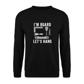 Drywall Installer Drywaller Drywall Finisher - Unisex Sweatshirt - black - Front - Alina (178cm) & Michal (187cm)