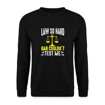 The Bar Exam Passed Funny New Lawyer Attorney - Unisex Sweatshirt - black - Front - Alina (178cm) & Michal (187cm)