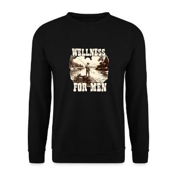 Angler gifts fishing t-shirt for hobby fishermen - Unisex Sweatshirt - black - Front - Alina (178cm) & Michal (187cm)