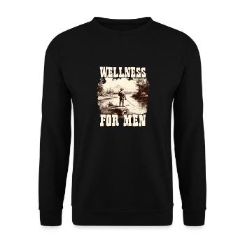 Fishing men t-shirt for fishing trip angler. - Unisex Sweatshirt - black - Front - Alina (178cm) & Michal (187cm)