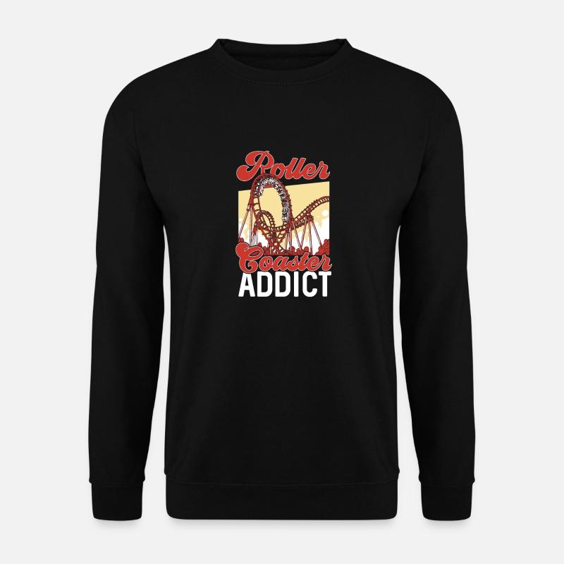 Achterbahn Rollercoaster Freizeitpark - Unisex Pullover - Schwarz