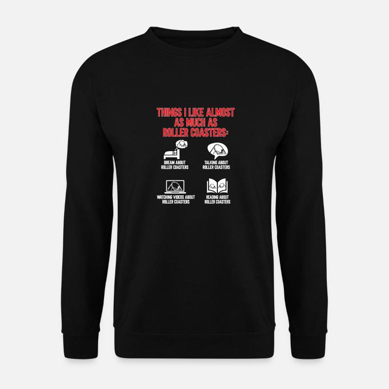 Achterbahn Rollercoaster Freizeitpark - Unisex Pullover - Schwarz
