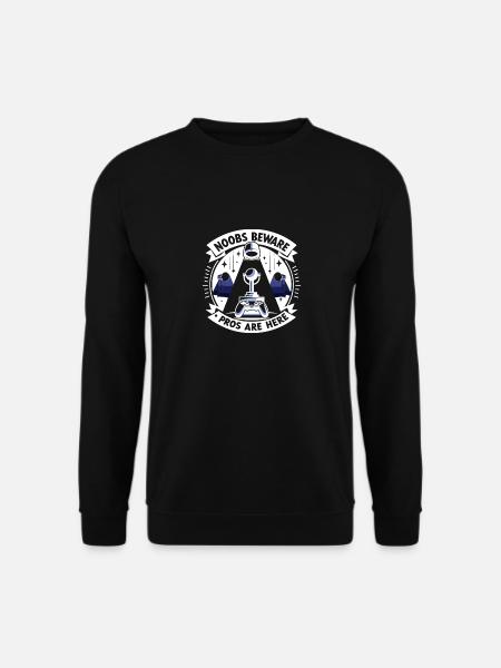Noobs Beware Pros Are Here - Unisex Sweatshirt - black