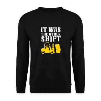 Funny Forklift Driver Forklift Operator Was The Ot - Unisex Sweatshirt - black - Front - Alina (178cm) & Michal (187cm)