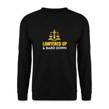 The Bar Exam Passed Funny New Lawyer Attorney - Unisex Sweatshirt - black - Front - Alina (178cm) & Michal (187cm)