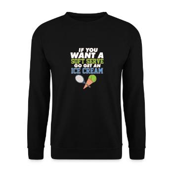 Tennis Drôle Si Vous Voulez Un Service Doux, Allez Chercher Un - Sweat-shirt Unisexe - noir - Devant - Alina (178cm) & Michal (187cm)