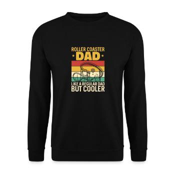 Achterbahn Rollercoaster Freizeitpark - Unisex Pullover - Schwarz - Vorne - Alina (178cm) & Michal (187cm)