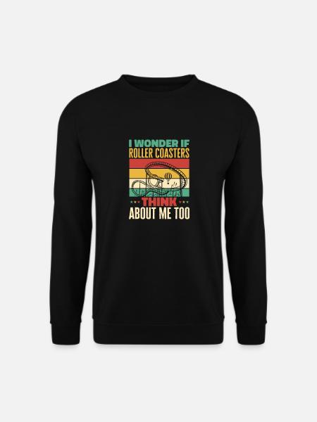 Achterbahn Rollercoaster Freizeitpark - Unisex Pullover - Schwarz
