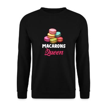 Macarons Cookies Baker French Dessert Funny - Unisex Sweatshirt - black - Front - Alina (178cm) & Michal (187cm)