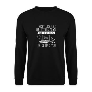 Spécialiste du codage de codeur médical - Sweat-shirt Unisexe - noir - Devant - Alina (178cm) & Michal (187cm)