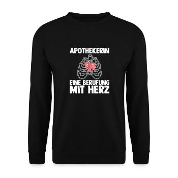 Apotheke Pharmazie Mediziner Apothekerin - Unisex Pullover - Schwarz - Vorne - Alina (178cm) & Michal (187cm)