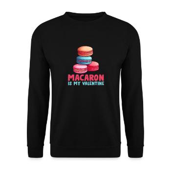 Macarons Kekse Bäcker Französisches Dessert Lustig - Unisex Pullover - Schwarz - Vorne - Alina (178cm) & Michal (187cm)