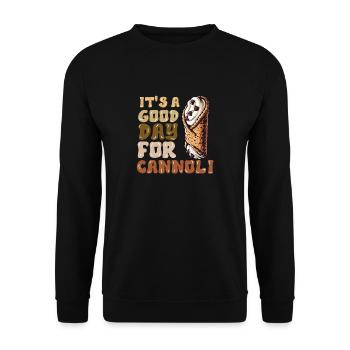 Cannoli Baker Italienisches Gebäck Dessert Lustig - Unisex Pullover - Schwarz - Vorne - Alina (178cm) & Michal (187cm)