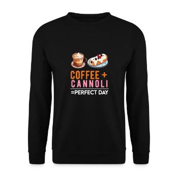 Cannoli Baker Italian Pastry Dessert Funny - Unisex Sweatshirt - black - Front - Alina (178cm) & Michal (187cm)