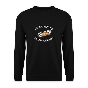 Cannoli Baker Italienisches Gebäck Dessert Lustig - Unisex Pullover - Schwarz - Vorne - Alina (178cm) & Michal (187cm)