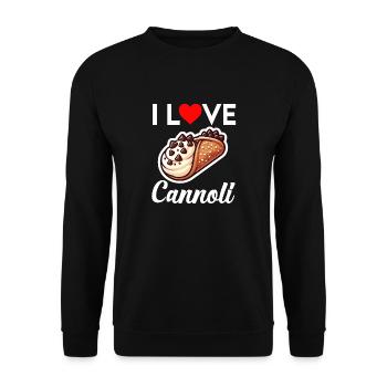 Cannoli Baker Italienisches Gebäck Dessert Lustig - Unisex Pullover - Schwarz - Vorne - Alina (178cm) & Michal (187cm)