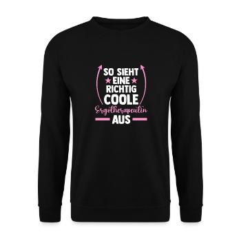 Ergotherapie Ergotherapeutin - Unisex Pullover - Schwarz - Vorne - Alina (178cm) & Michal (187cm)