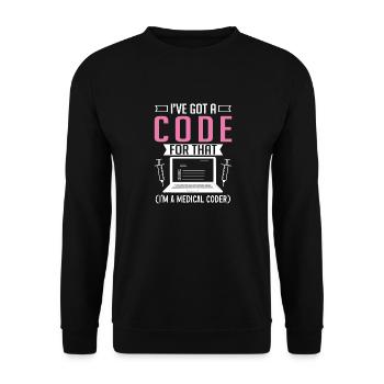 Spécialiste du codage de codeur médical - Sweat-shirt Unisexe - noir - Devant - Alina (178cm) & Michal (187cm)
